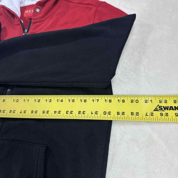 GUESS Los Angeles Red & Black Two-Tone Zip-Up Hoodie - Picture 7 of 13